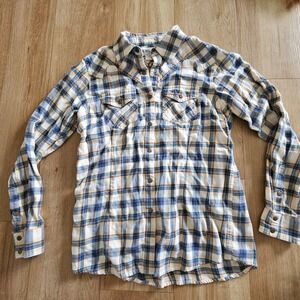 ARIAT Real Women's Natural Shirt Long Sleeve Button Down -‎ Size Small
